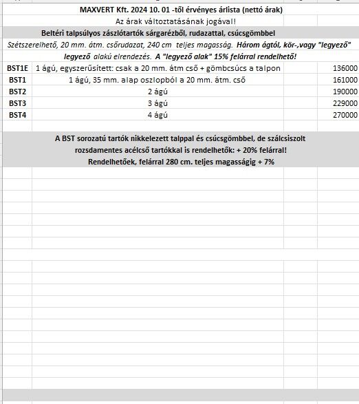Elegáns zászlóállványok sárgarézből